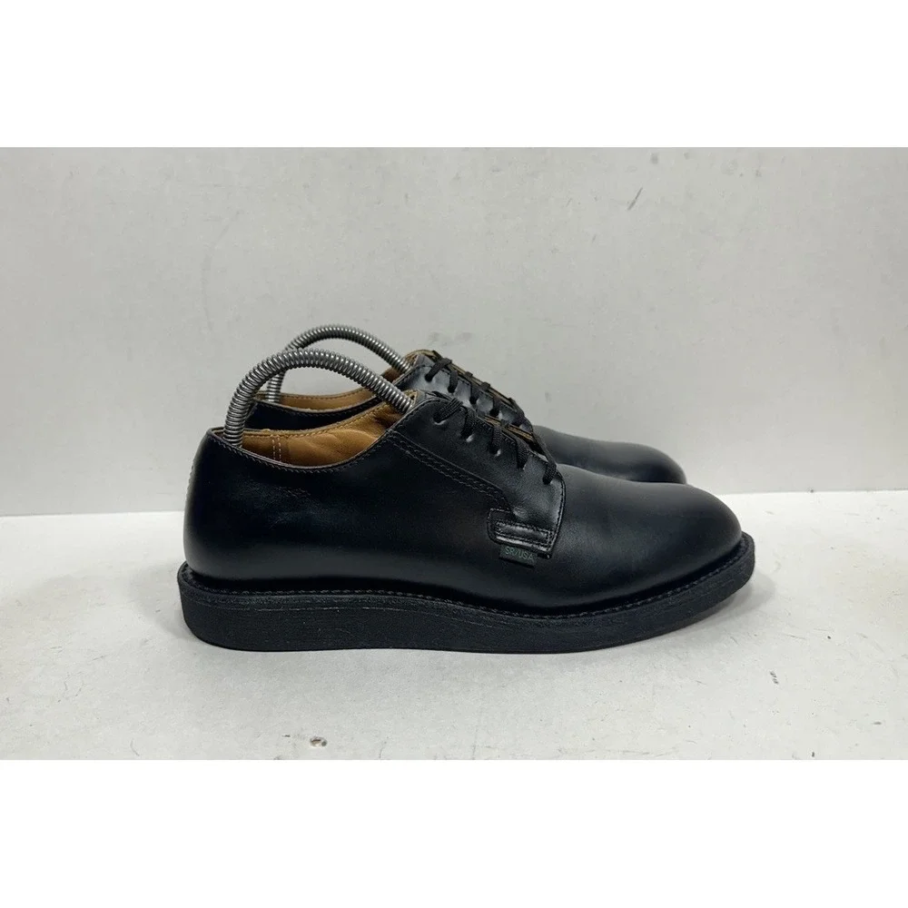 Red Wing Postman 101 Derby Shoes Men's‎ Size 6.5 D Black Leather Made in USA